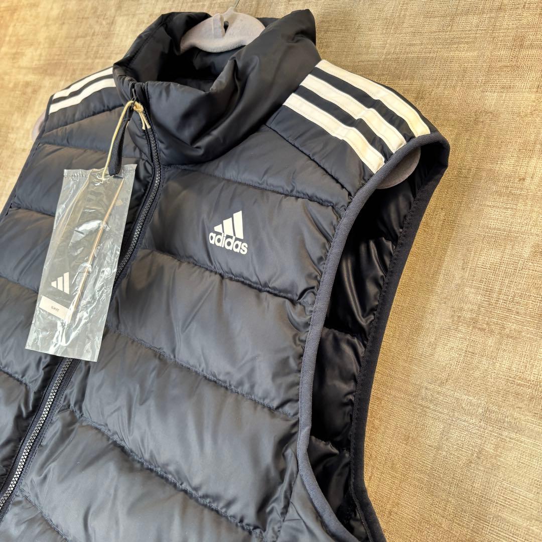 新品　アディダス　エッセンシャルズ ダウンベスト　ゴルフ　ネイビー　XL