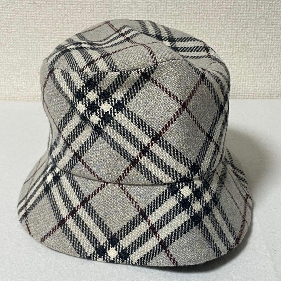 BURBERRY GOLF バケットハット カシミヤ混 ゴルフウェア グレー