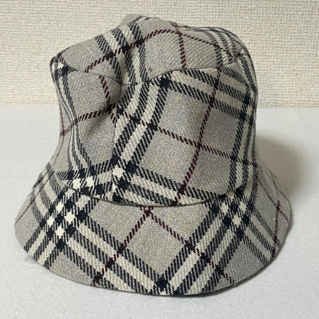 BURBERRY GOLF バケットハット カシミヤ混 ゴルフウェア グレー