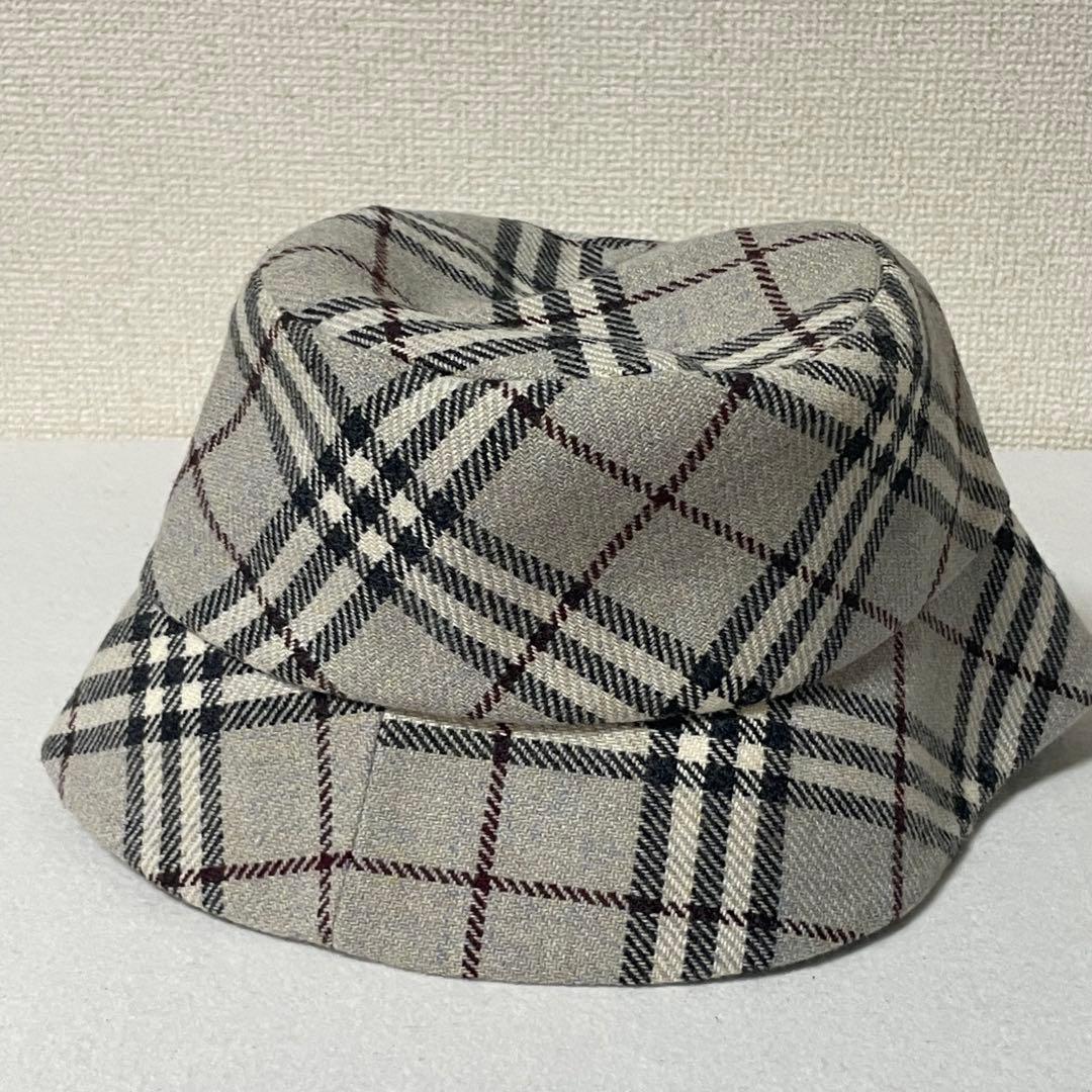 BURBERRY GOLF バケットハット カシミヤ混 ゴルフウェア グレー