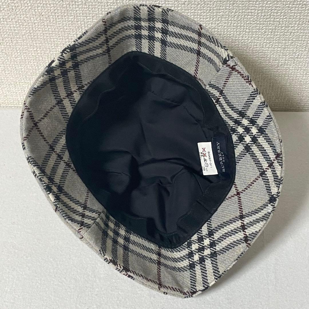 BURBERRY GOLF バケットハット カシミヤ混 ゴルフウェア グレー