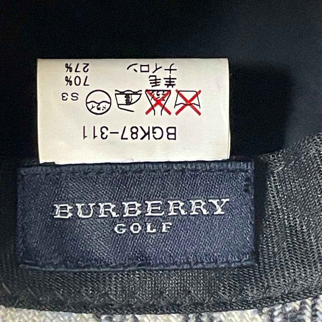 BURBERRY GOLF バケットハット カシミヤ混 ゴルフウェア グレー