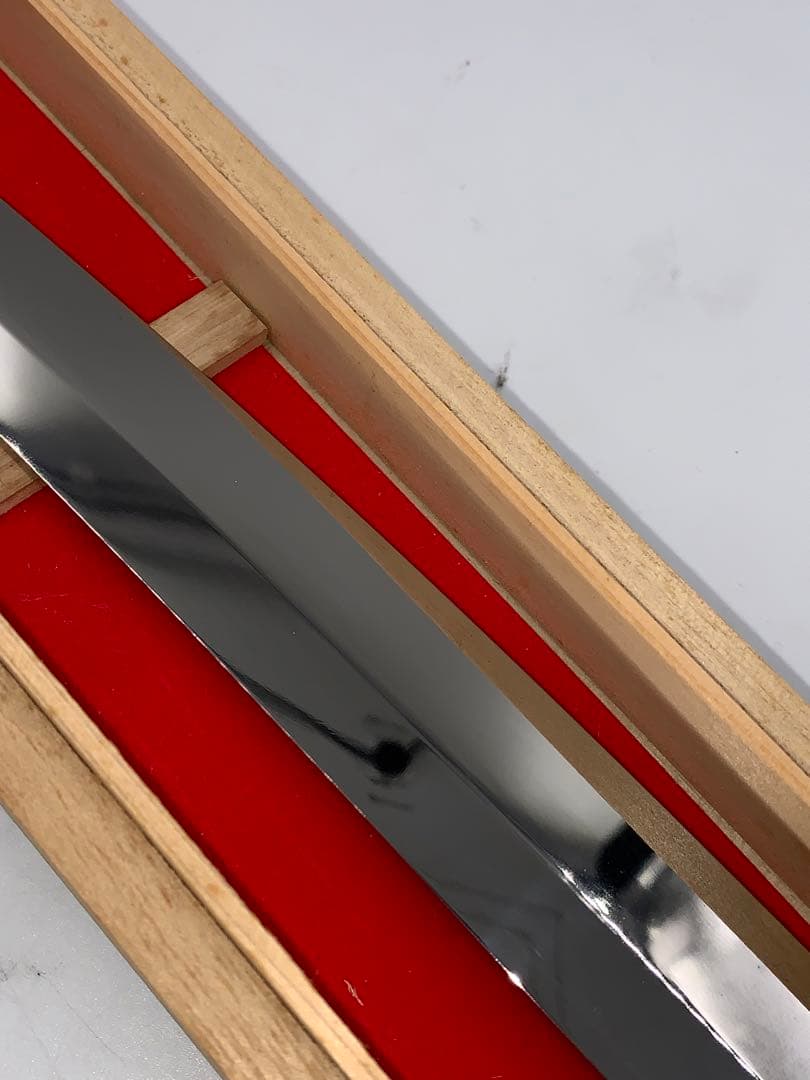 新品　池田辰夫「堺一文字忠國 本焼 柳刃包丁（無銘・鏡面仕上げ）