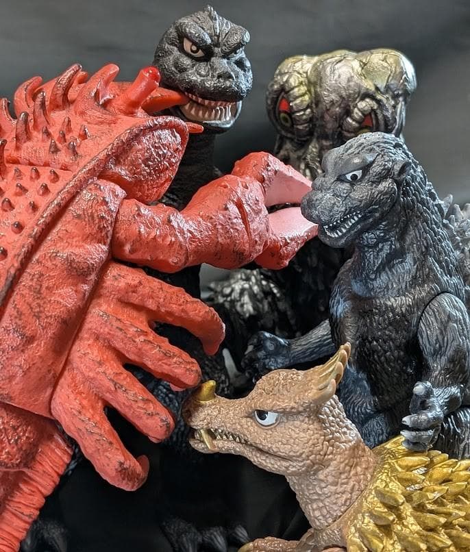ゴジラEX・エビラ・ヘドラ他（バンダイ）ムービーモンスターシリーズ５体セット