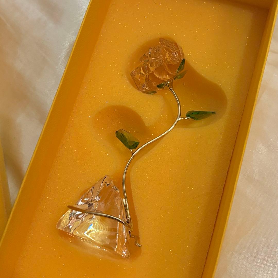 Swarovski Florereローズ　クリスタルフラワー置物