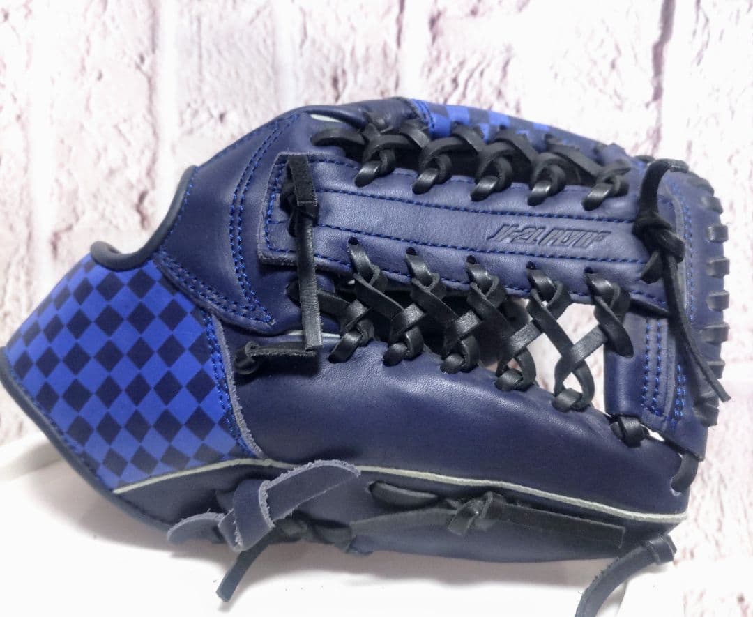 adidas 軟式グローブ アディダス 軟式グラブ チェッカーブルー Ｍ号球対応