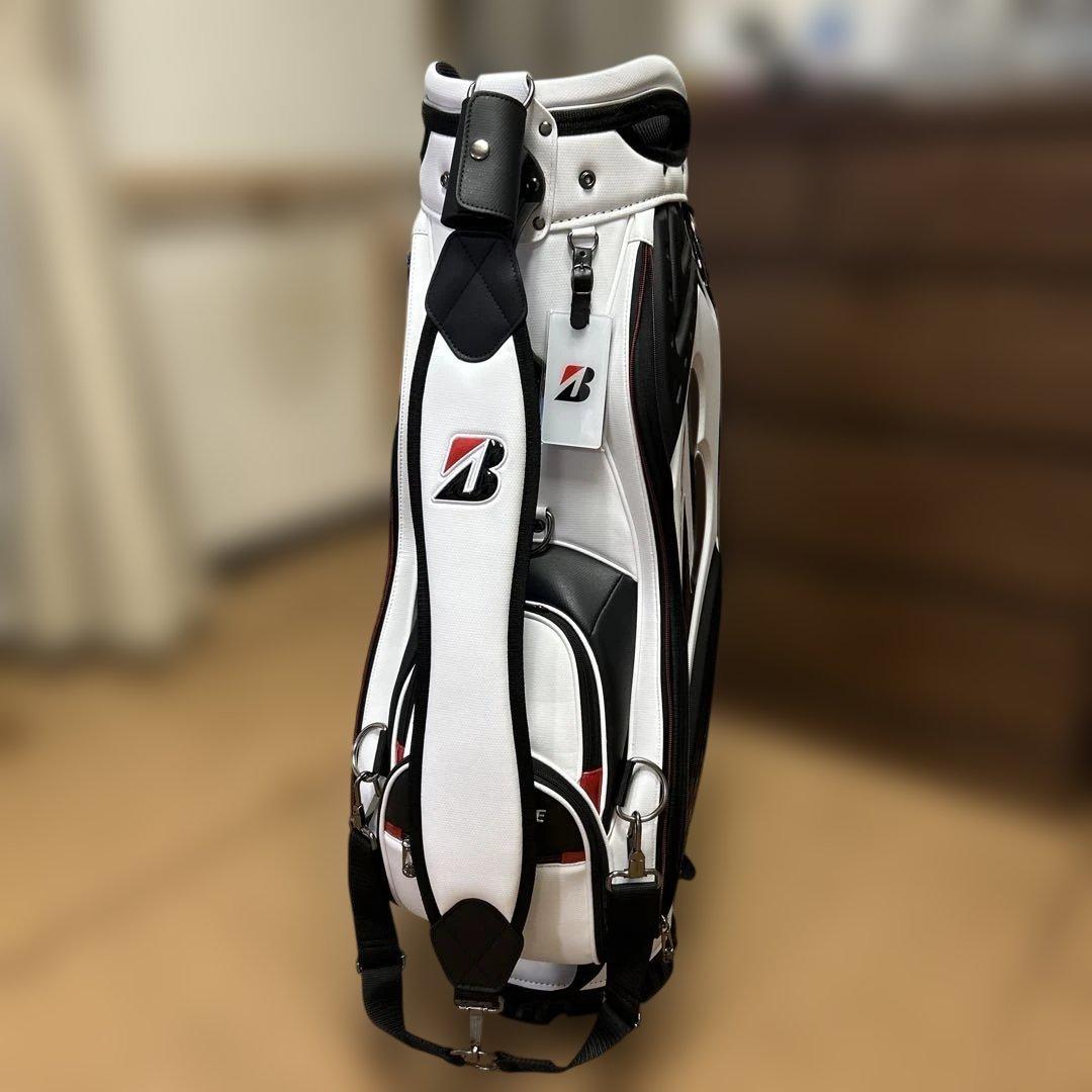 BRIDGESTONE GOLF キャディバッグ ホワイト/ブラック/レッド