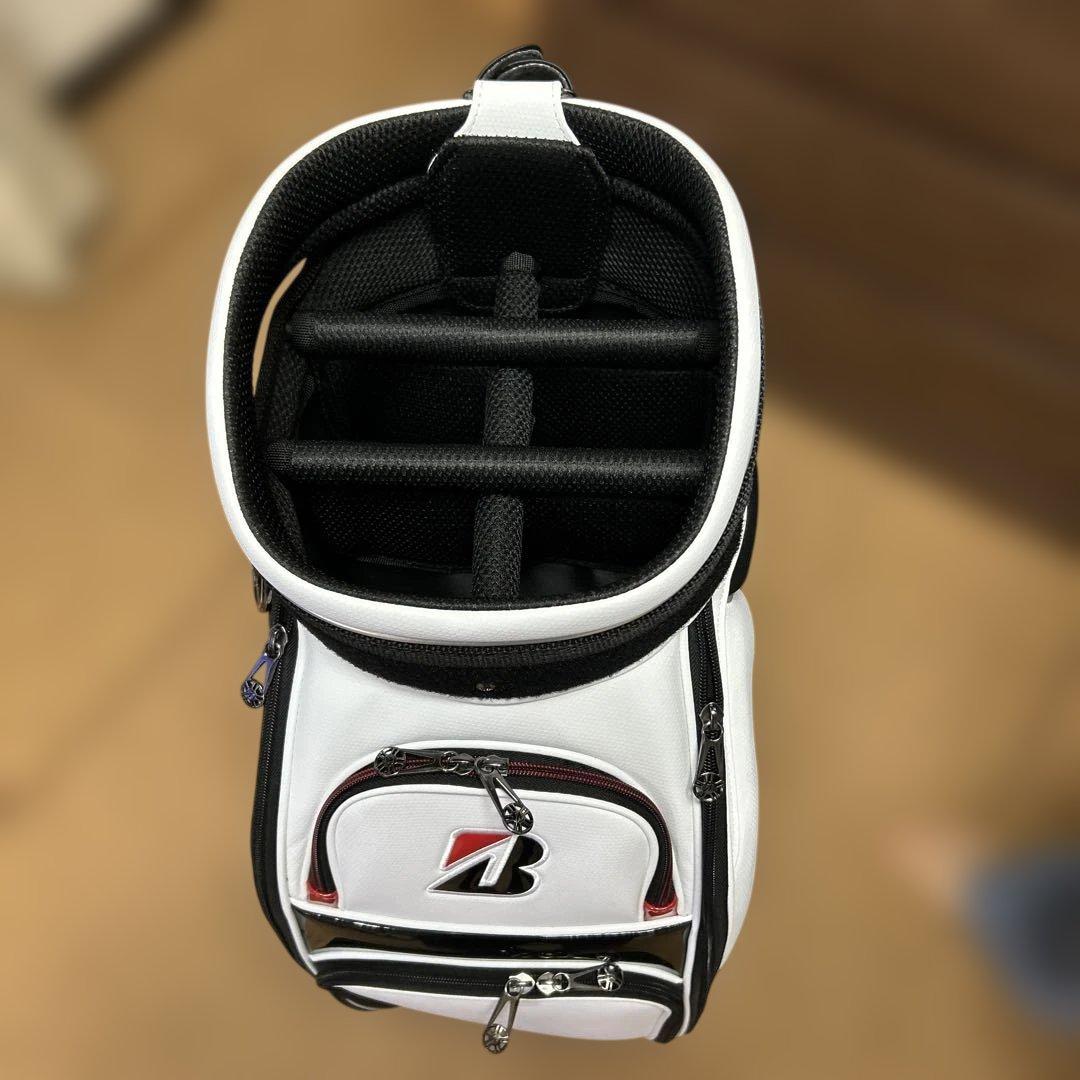 BRIDGESTONE GOLF キャディバッグ ホワイト/ブラック/レッド