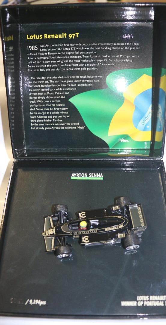 貴重１／４３　ロータス・ルノー９７T　１９８５　セナ・コレクション　中古品
