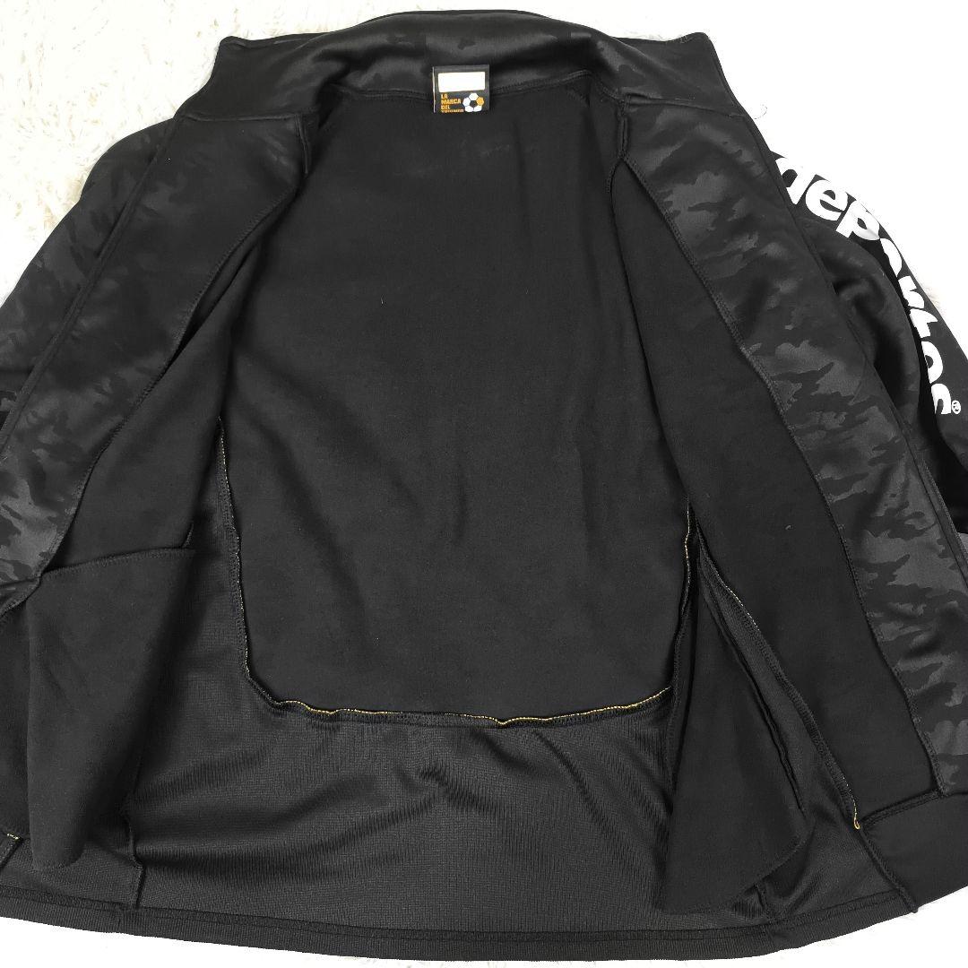 ✨極美品✨ ゴル ジャージ セットアップ ロゴ 裏地フリース 黒 迷彩