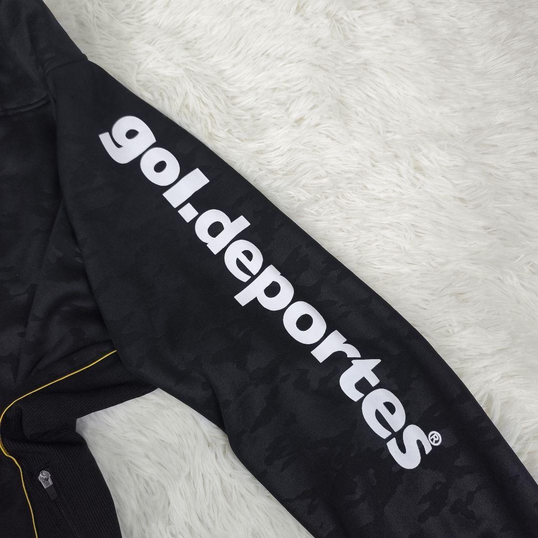 ✨極美品✨ ゴル ジャージ セットアップ ロゴ 裏地フリース 黒 迷彩