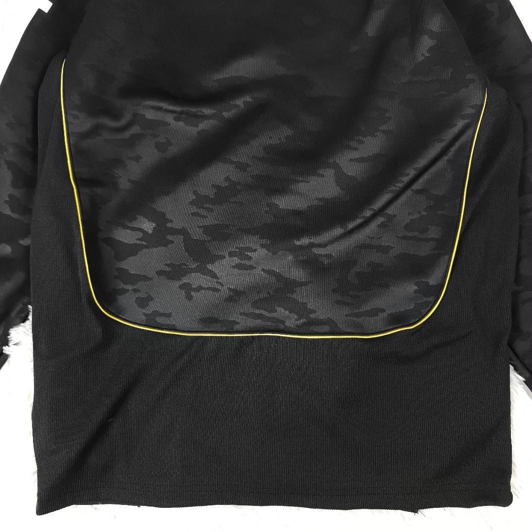 ✨極美品✨ ゴル ジャージ セットアップ ロゴ 裏地フリース 黒 迷彩
