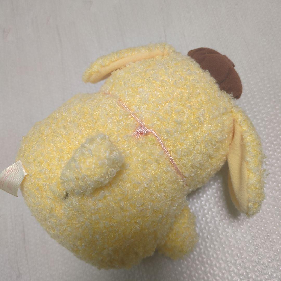 レトロ☆ポムポムプリン　ぬいぐるみ　レア、初期　サンリオ　首輪