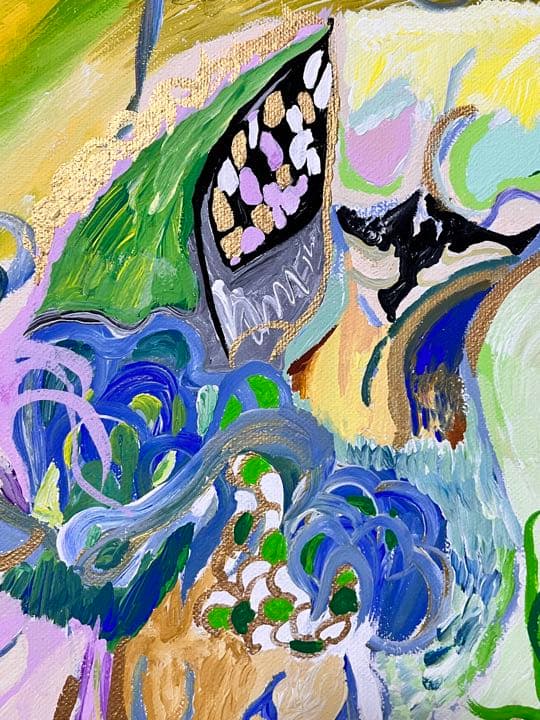 絵画　ANNA.k 海、イソギンチャク