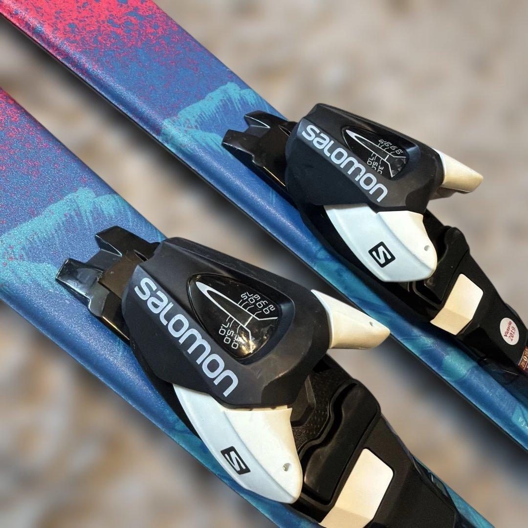 Salomon Lux JR スキー ピンク/青　130 ソフトケース付き