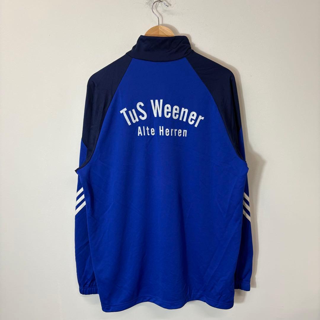 adidas トラックジャケット　青