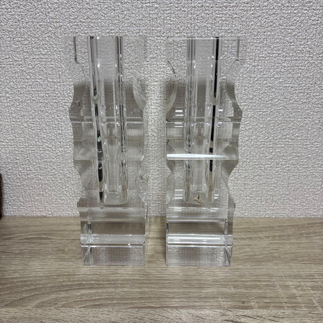NARUMI ナルミ グラスワークス フラワーベース サーフ 一輪挿し 2個