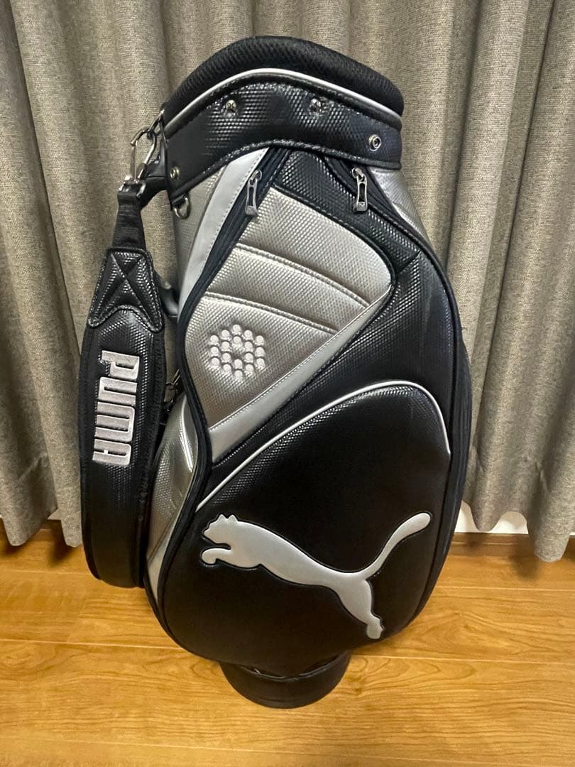 PUMA キャディバッグ ブラック シルバー9.5型