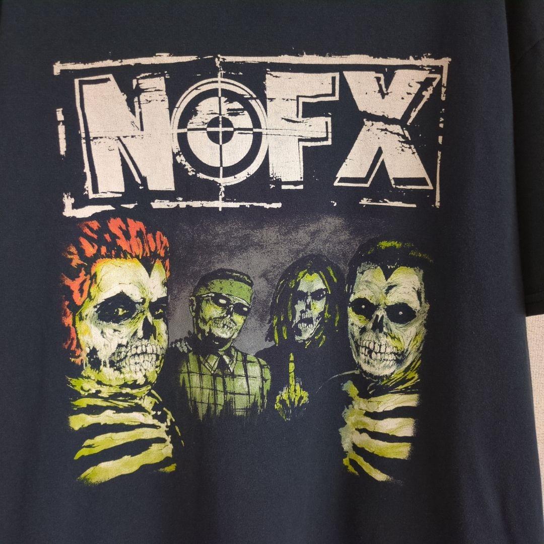 NOFX バンT スカル ゾンビ グラフィック Tシャツ ブラック メロコア