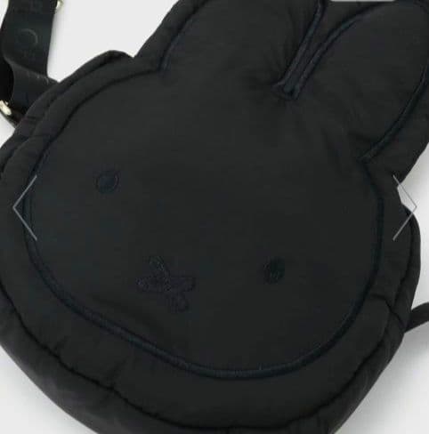 新品　miffy　OPAQUE.CLIP　フェイス型ショルダーバッグ　黒ミッフィ