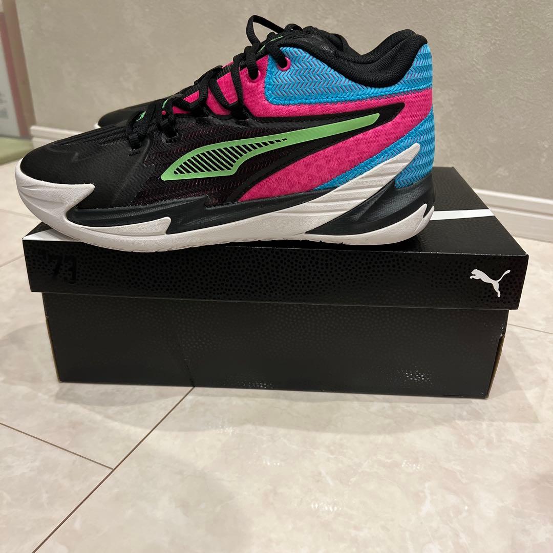 PUMA バスケットボールシューズ ブラック/ピンク/ブルー