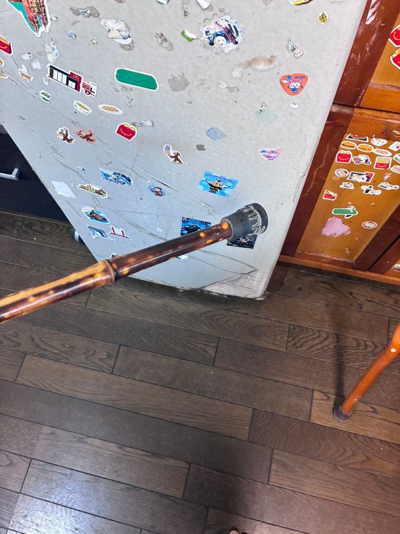 木製ツートンカラー杖 約