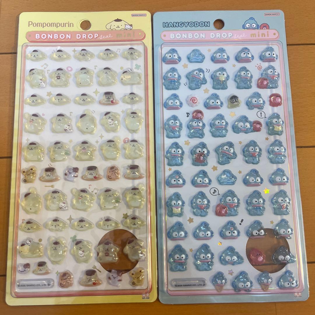 【正規品】サンリオ　ボンボンドロップシール　ミニ 7枚セット