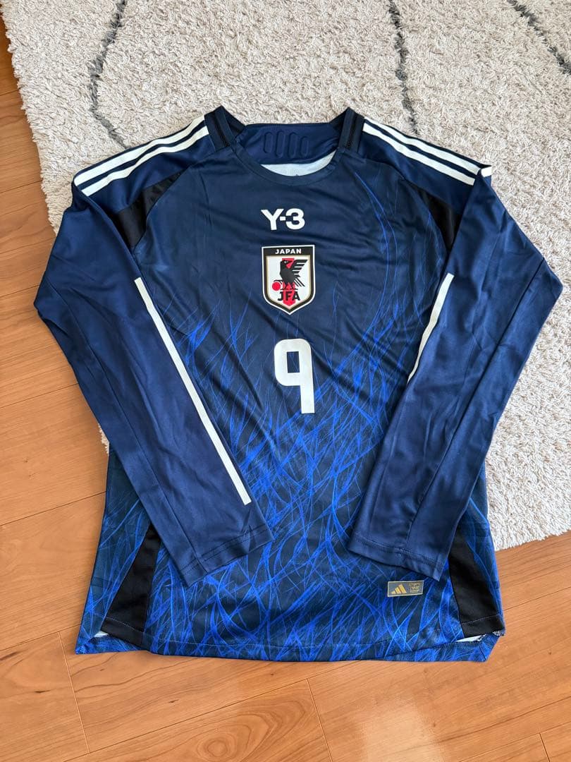 長袖　Y-3 サッカー日本代表ユニフォーム　9番上田綺世　L
