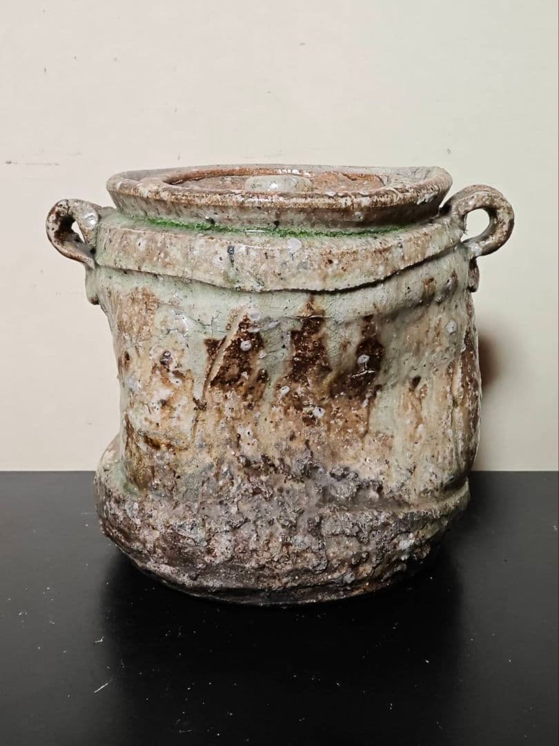 古伊賀水指　江戸時代　茶道具　古窯　古美術