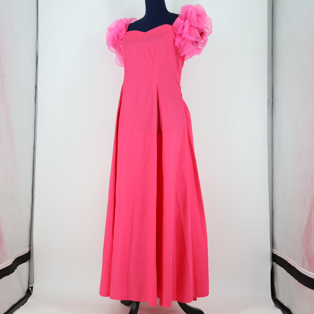 【美品 日本製 フラダンス衣装】ピンク Paondor ワンピース ドレス