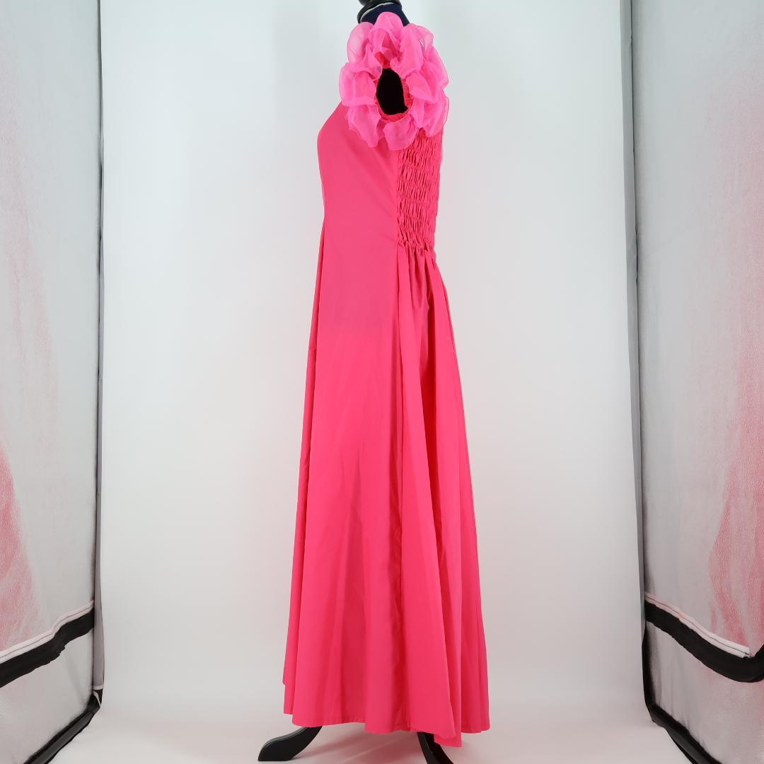 【美品 日本製 フラダンス衣装】ピンク Paondor ワンピース ドレス