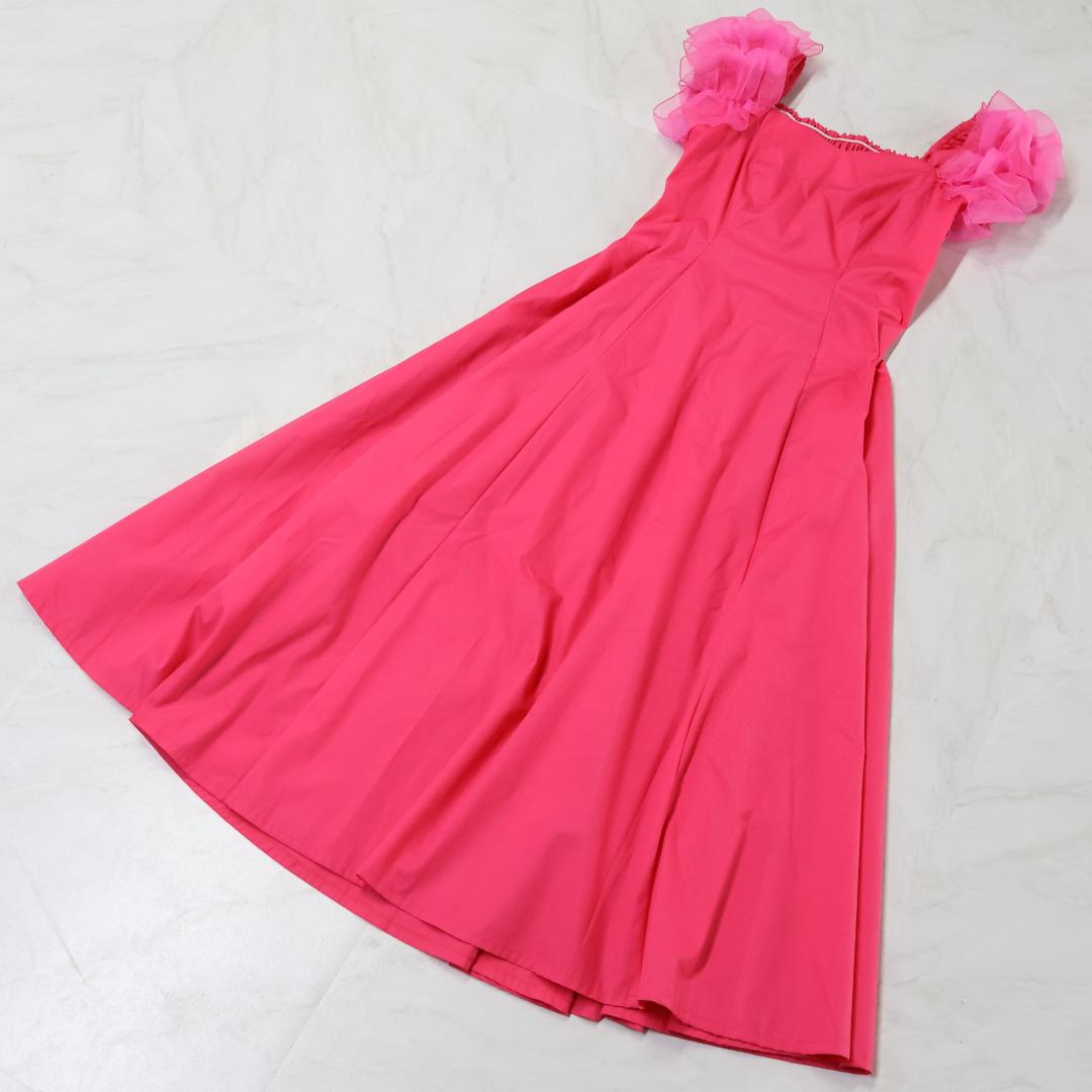 【美品 日本製 フラダンス衣装】ピンク Paondor ワンピース ドレス