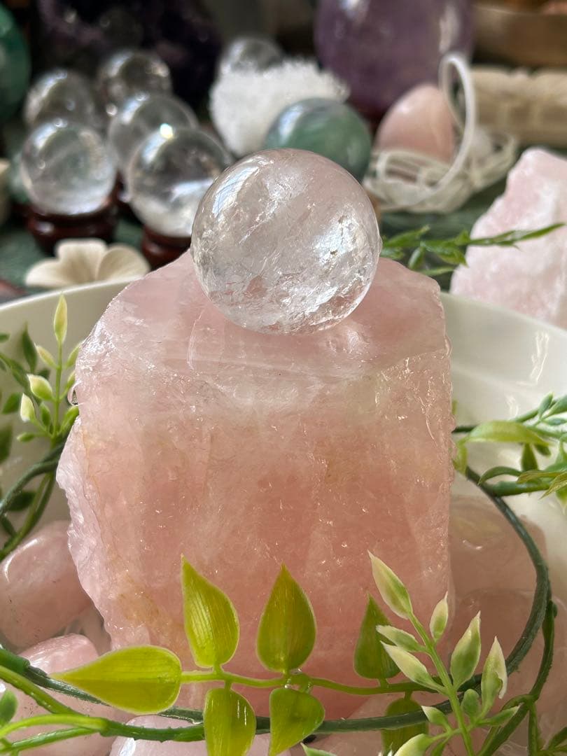 ✨破格✨絶品‼️ローズクオーツ☆噴水☆天然石☆ファウンテン☆秘蔵品☆1459g