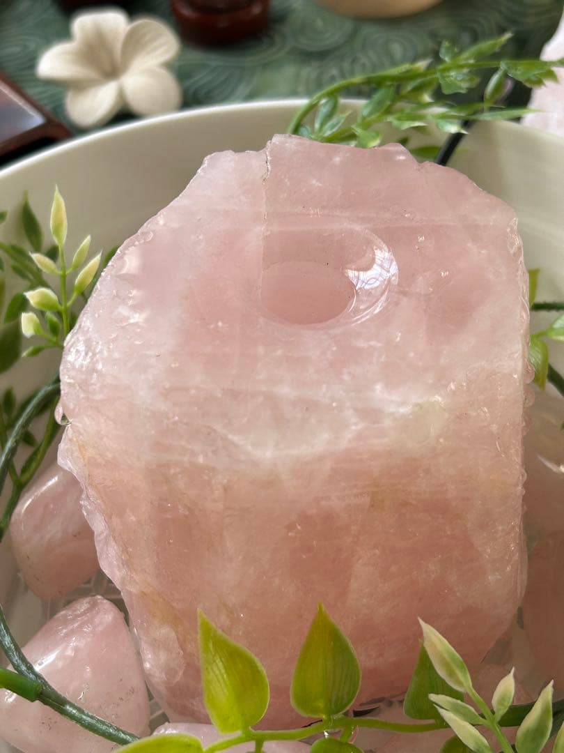 ✨破格✨絶品‼️ローズクオーツ☆噴水☆天然石☆ファウンテン☆秘蔵品☆1459g