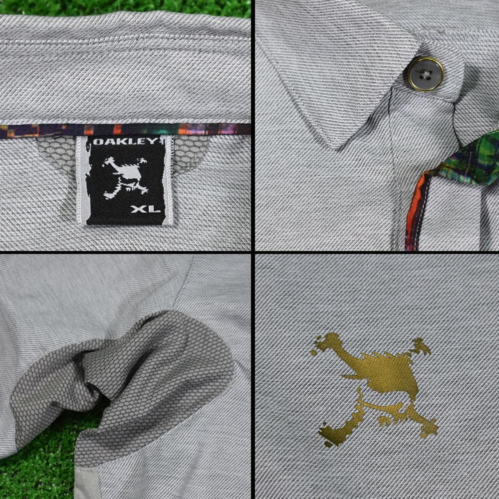OAKLEY/オークリー ゴルフ 長袖シャツ【ライトグレー/XL】美品！