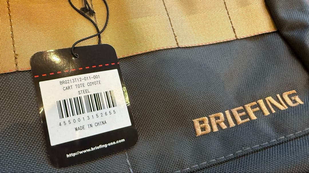 BRIEFING バッグ グレー/ゴールド