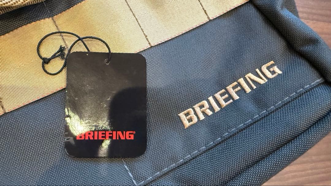 BRIEFING バッグ グレー/ゴールド