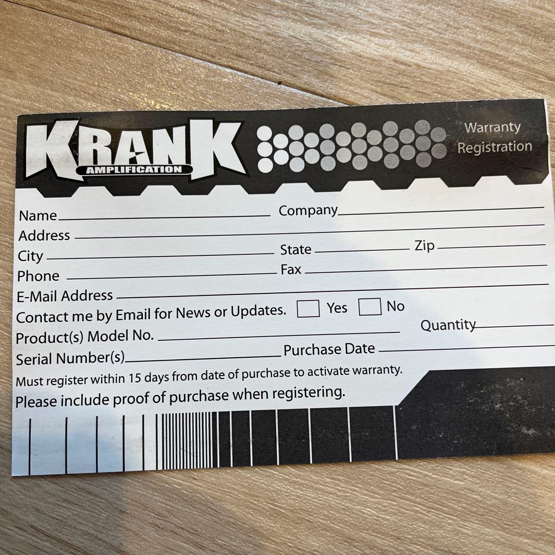 Krank Shaft ディストーションペダル