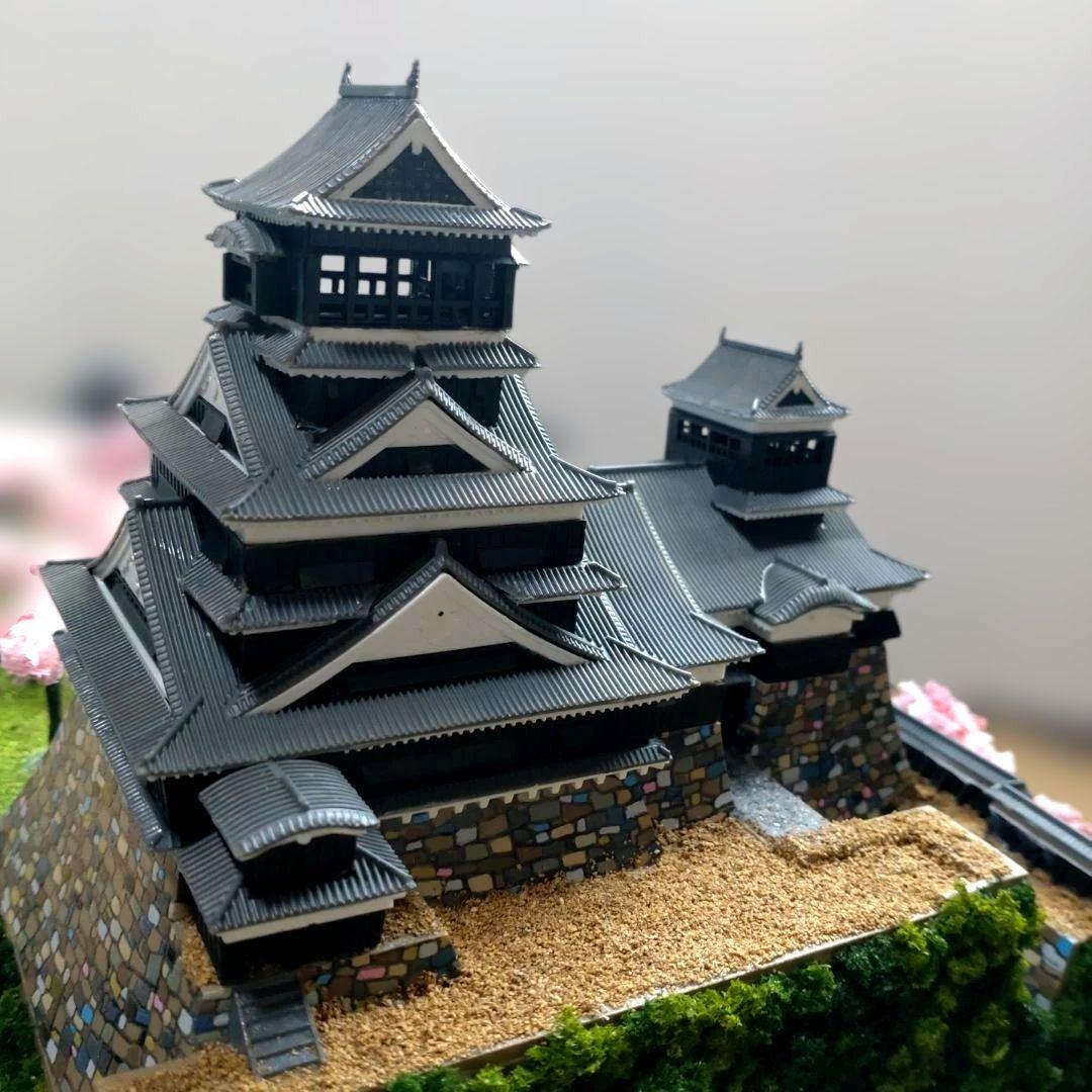 熊本城　春（桜）バージョン　プラモデル　組立済完成品