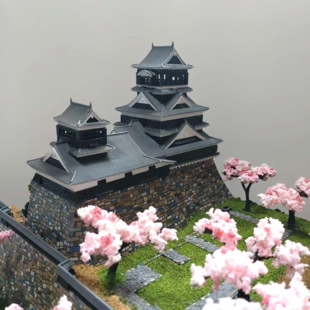 熊本城　春（桜）バージョン　プラモデル　組立済完成品
