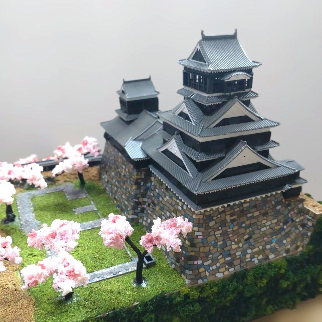 熊本城　春（桜）バージョン　プラモデル　組立済完成品
