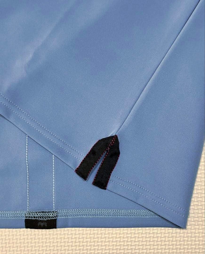 BRIEFING バック ロゴライン ハーフジップモックシャツ（BLUE／M）