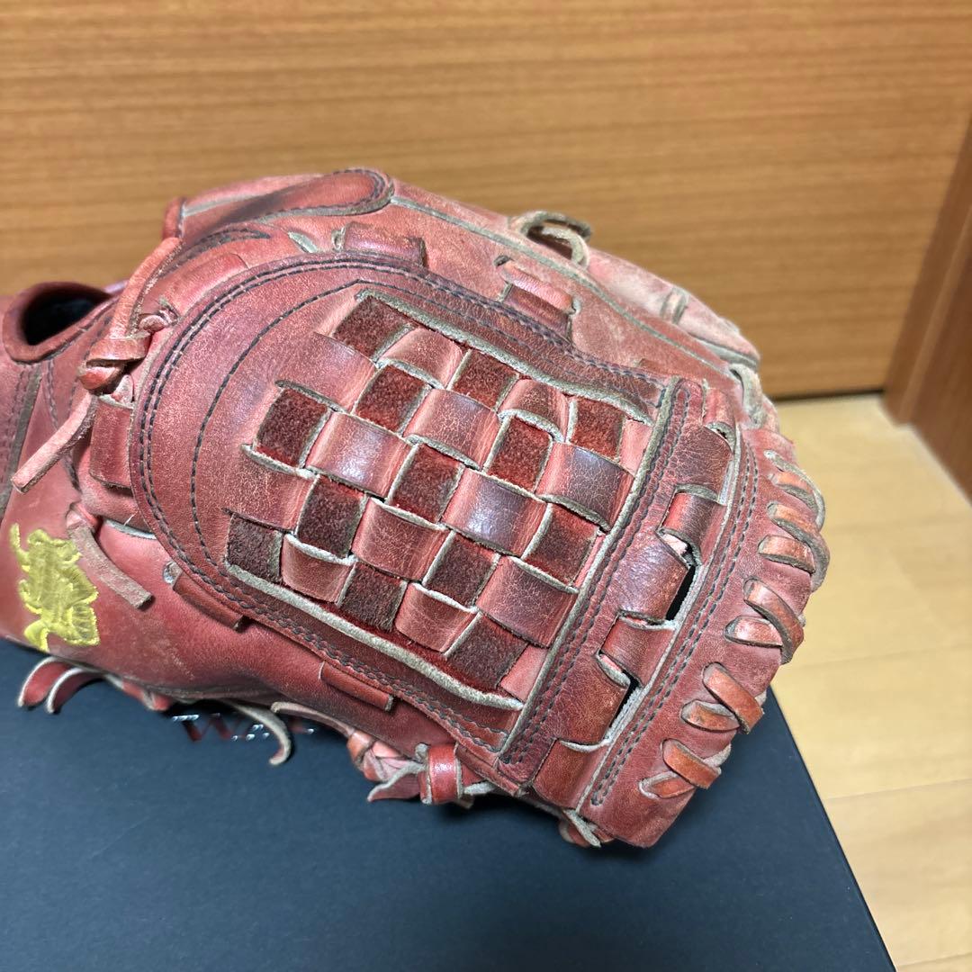 WAGYU JB 野球グローブ 赤 レザー 本体 + 箱