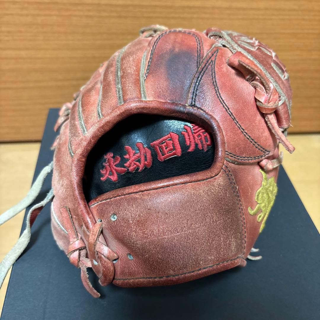 WAGYU JB 野球グローブ 赤 レザー 本体 + 箱