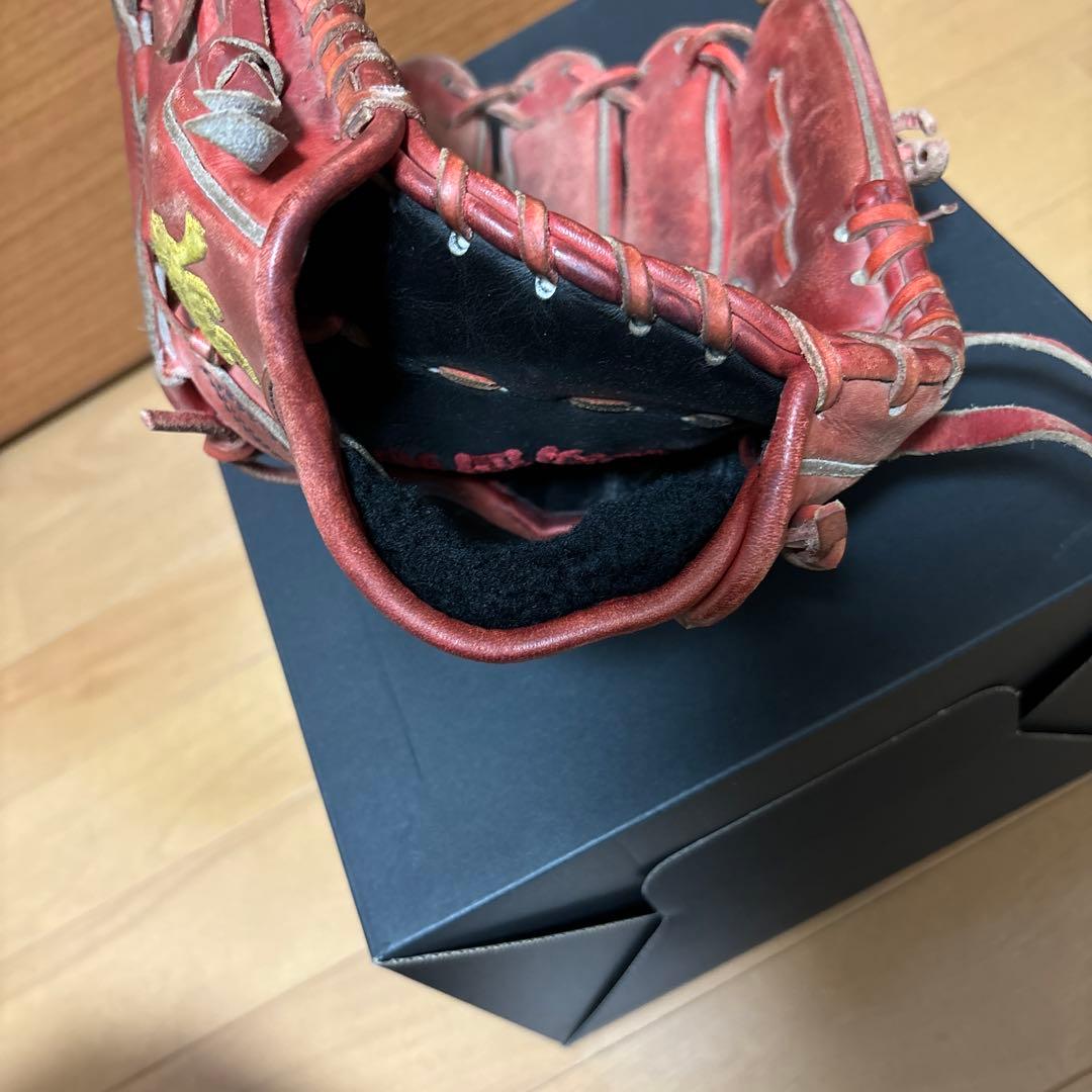 WAGYU JB 野球グローブ 赤 レザー 本体 + 箱