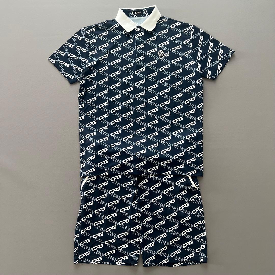 CPG GOLF シーピージーゴルフ　セットアップ　総柄　メンズ　シャツ　パンツ