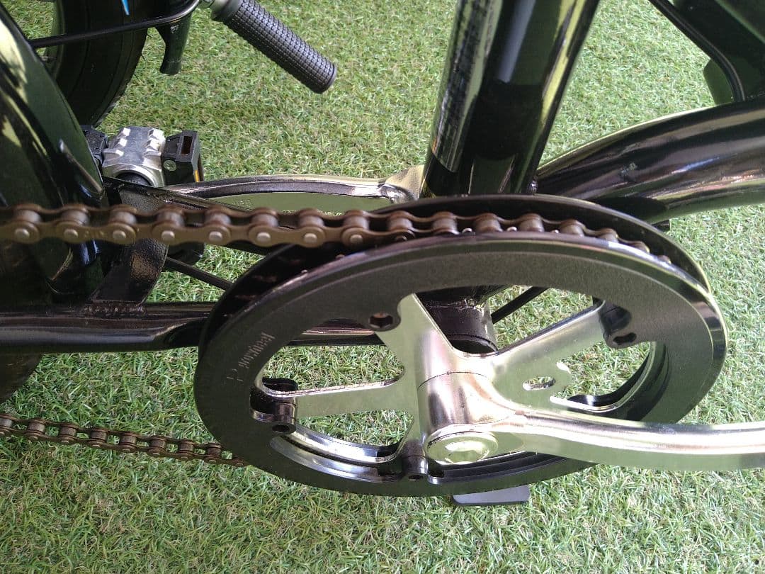 ソフトバンク　お父さん自転車　鍵付き　折りたたみペダルに交換　折りたたみ自転車