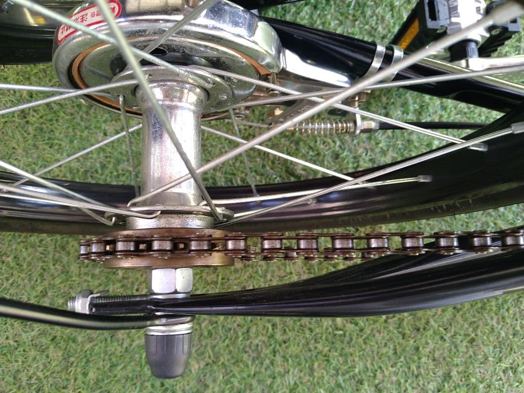 ソフトバンク　お父さん自転車　鍵付き　折りたたみペダルに交換　折りたたみ自転車