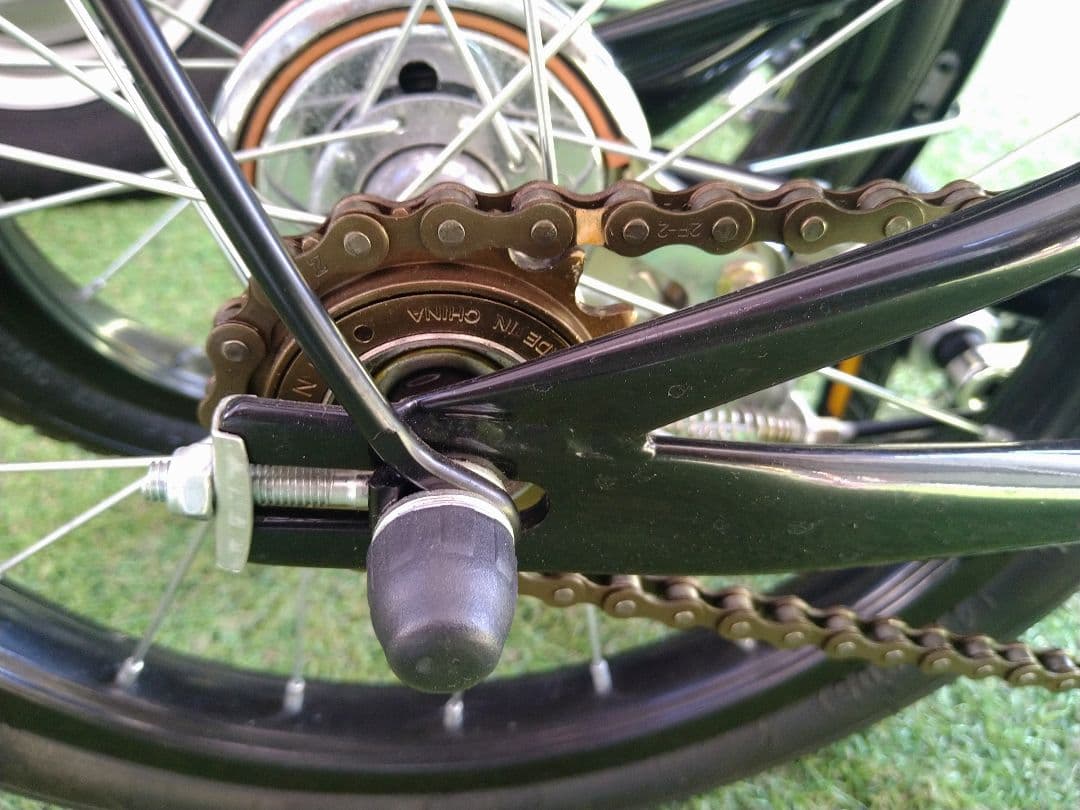 ソフトバンク　お父さん自転車　鍵付き　折りたたみペダルに交換　折りたたみ自転車