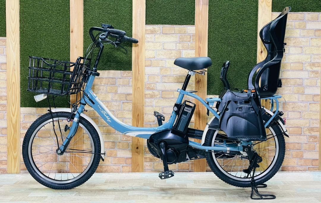 ブルー系 最高峰バビー ヤマハ 子供乗せ電動アシスト自転車 H3655